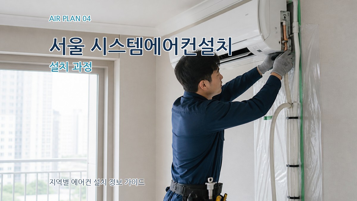 서울 시스템에어컨설치 설치 과정