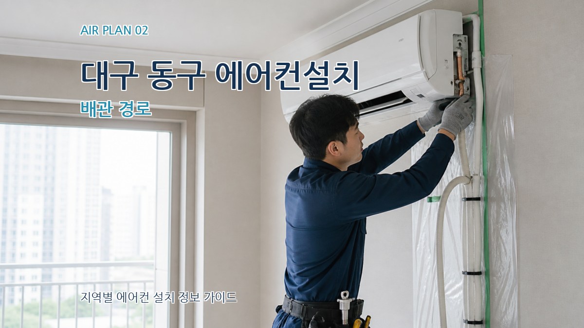 대구 동구 에어컨설치 배관 경로