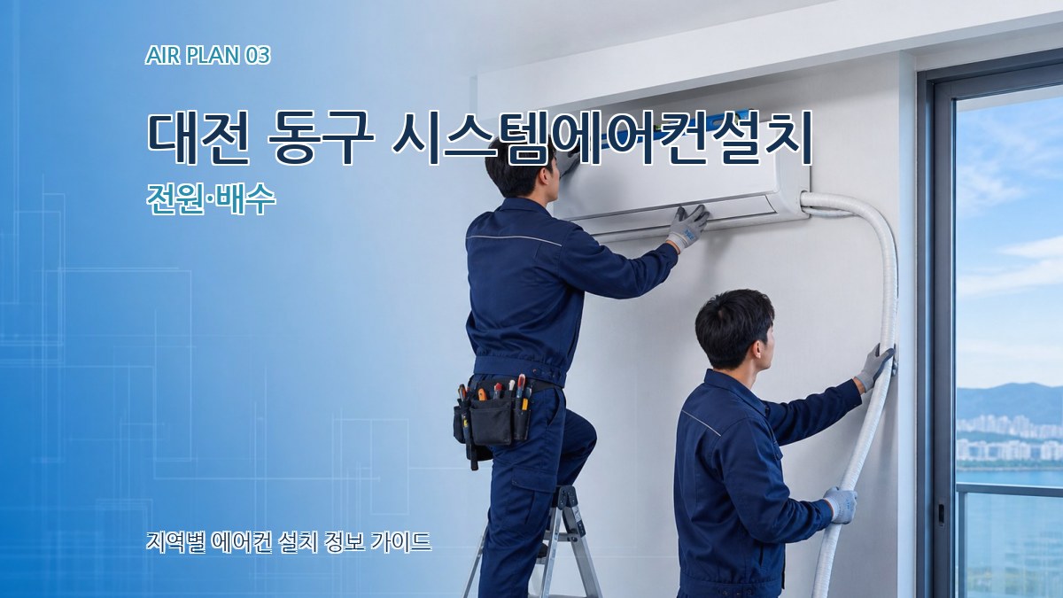 대전 동구 시스템에어컨설치 전원·배수