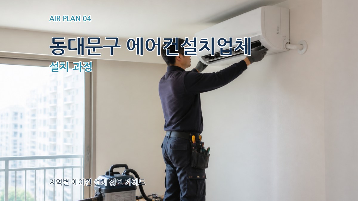 동대문구 에어컨설치업체 설치 과정