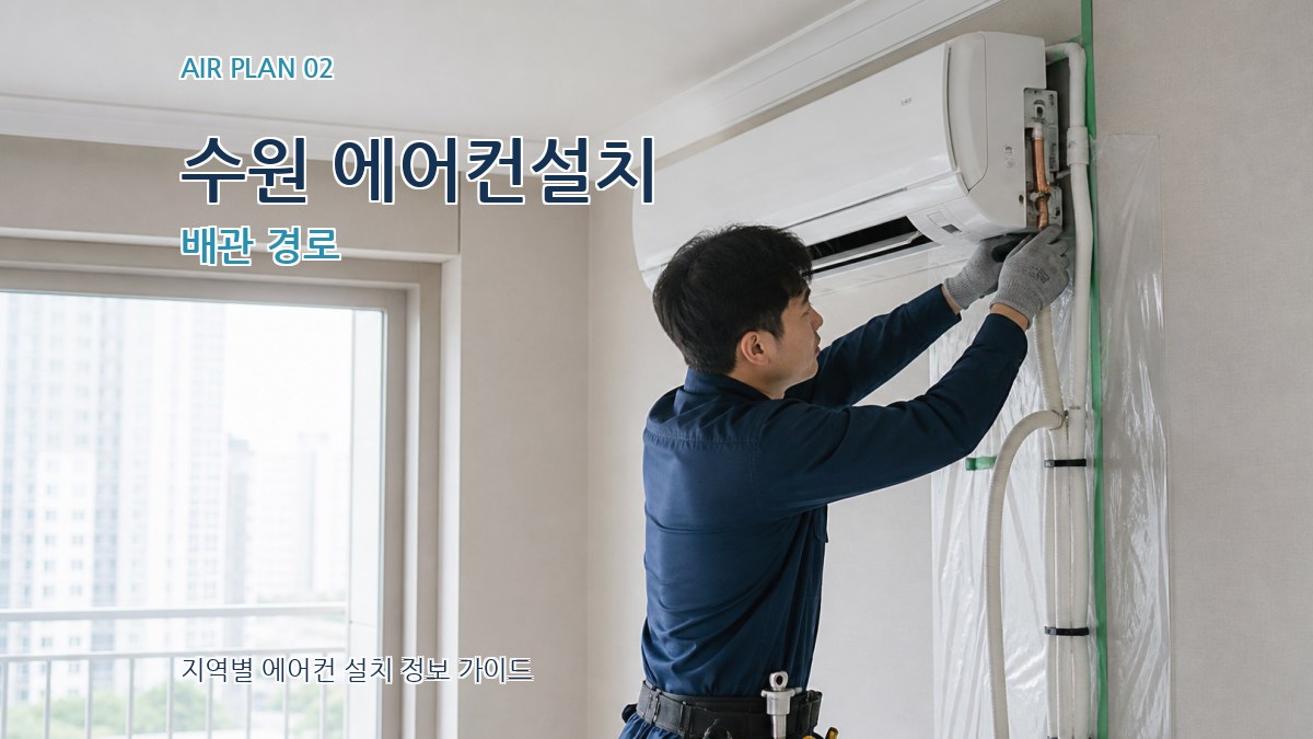 수원 에어컨설치 배관 경로