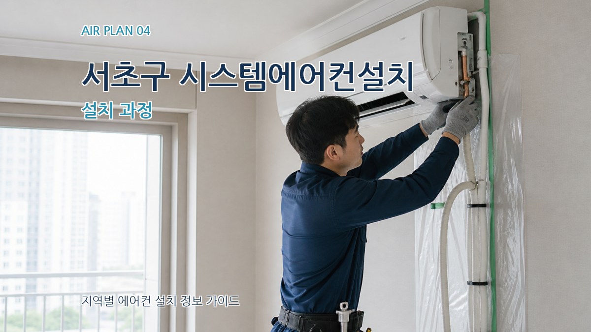 서초구 시스템에어컨설치 설치 과정