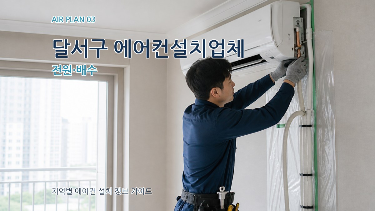 달서구 에어컨설치업체 전원·배수
