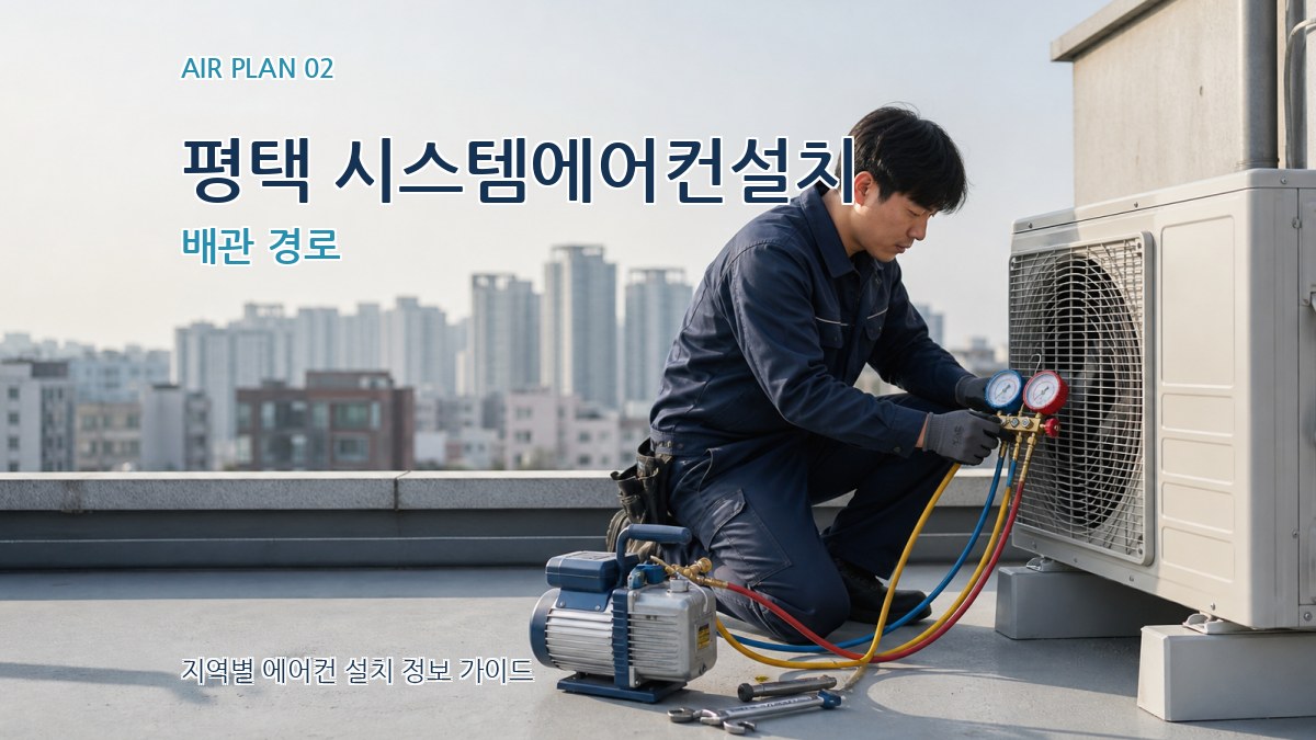평택 시스템에어컨설치 배관 경로