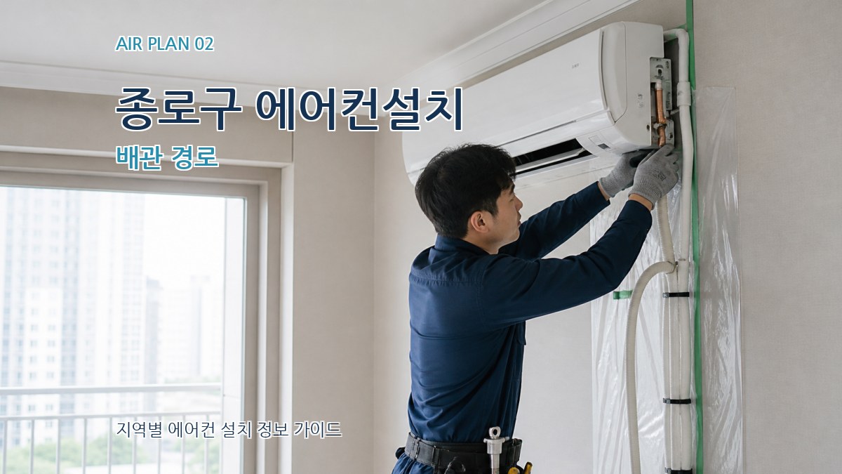 종로구 에어컨설치 배관 경로