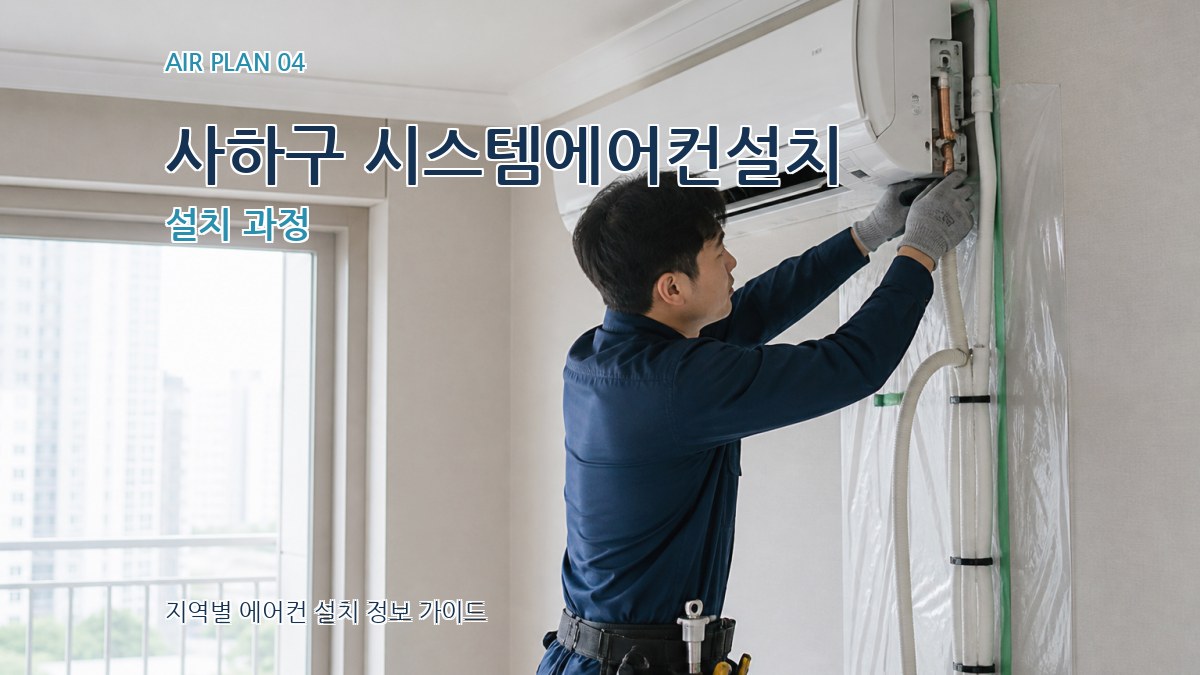 사하구 시스템에어컨설치 설치 과정