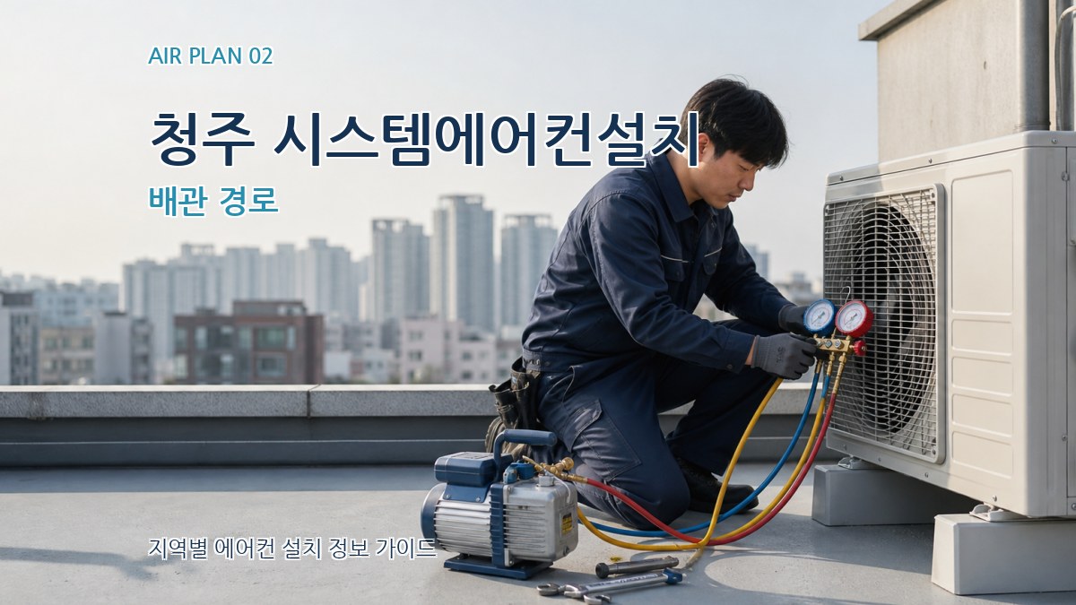 청주 시스템에어컨설치 배관 경로