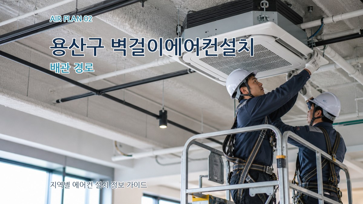 용산구 벽걸이에어컨설치 배관 경로