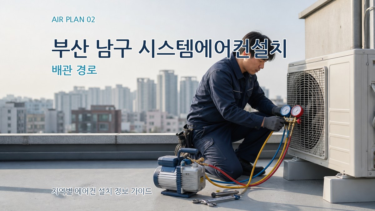 부산 남구 시스템에어컨설치 배관 경로