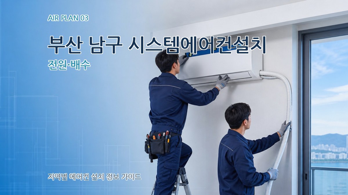 부산 남구 시스템에어컨설치 전원·배수