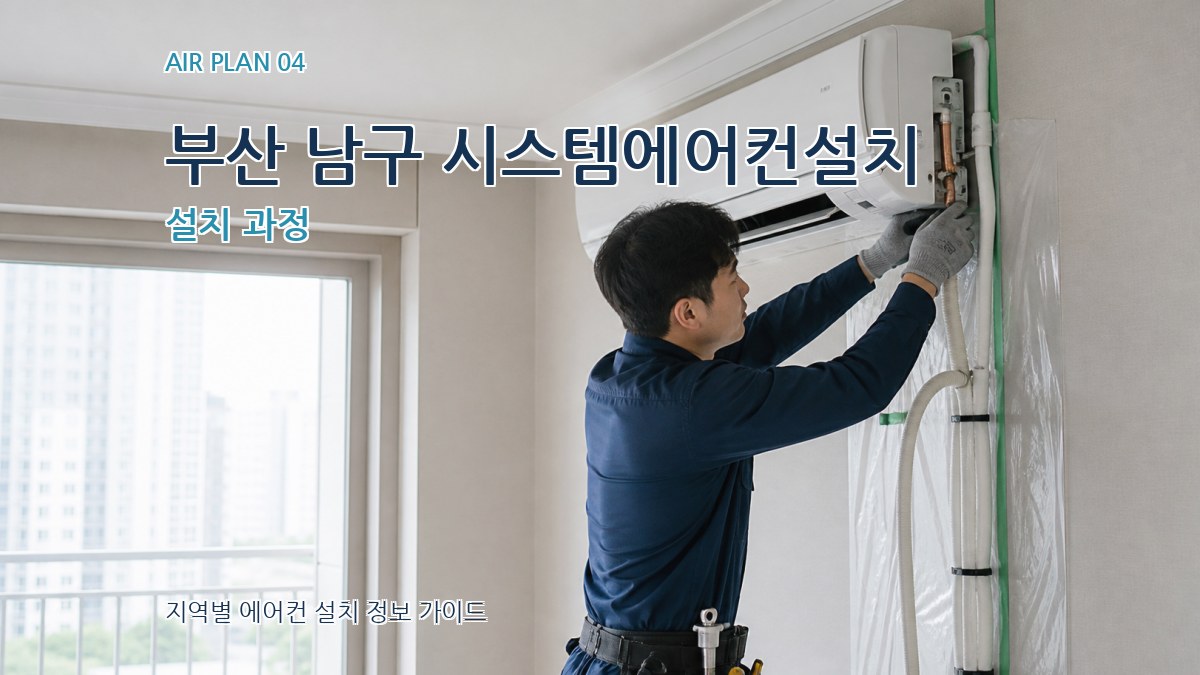 부산 남구 시스템에어컨설치 설치 과정