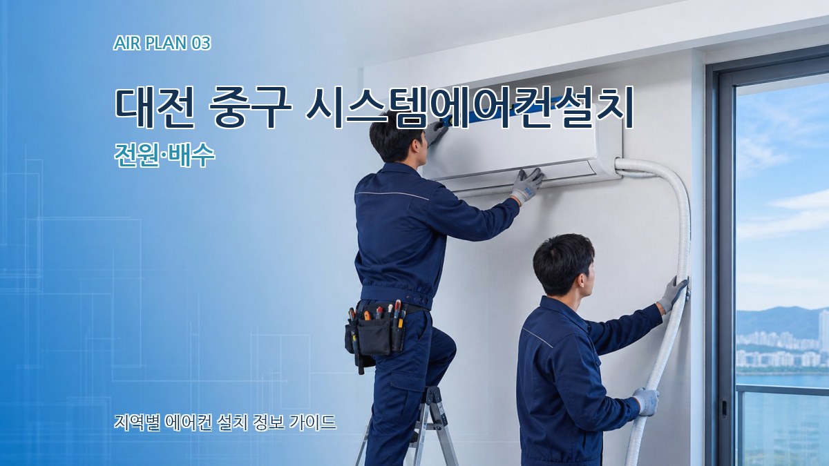 대전 중구 시스템에어컨설치 전원·배수