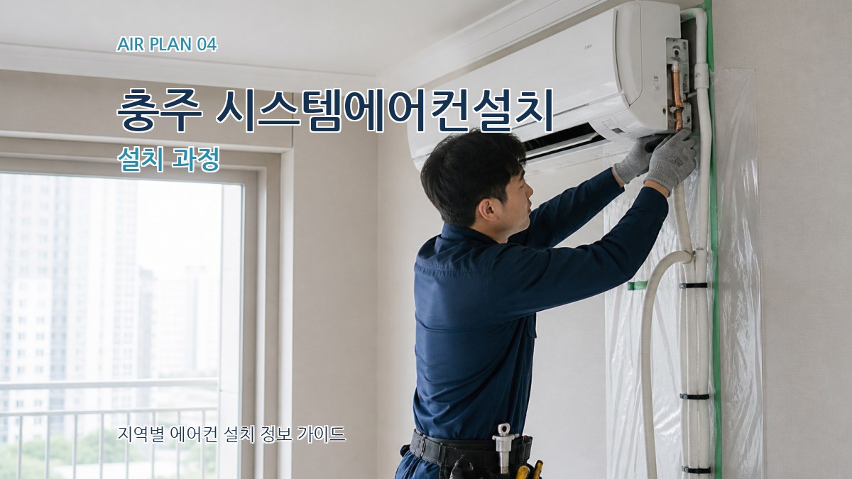충주 시스템에어컨설치 설치 과정