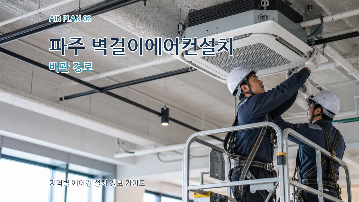 파주 벽걸이에어컨설치 배관 경로
