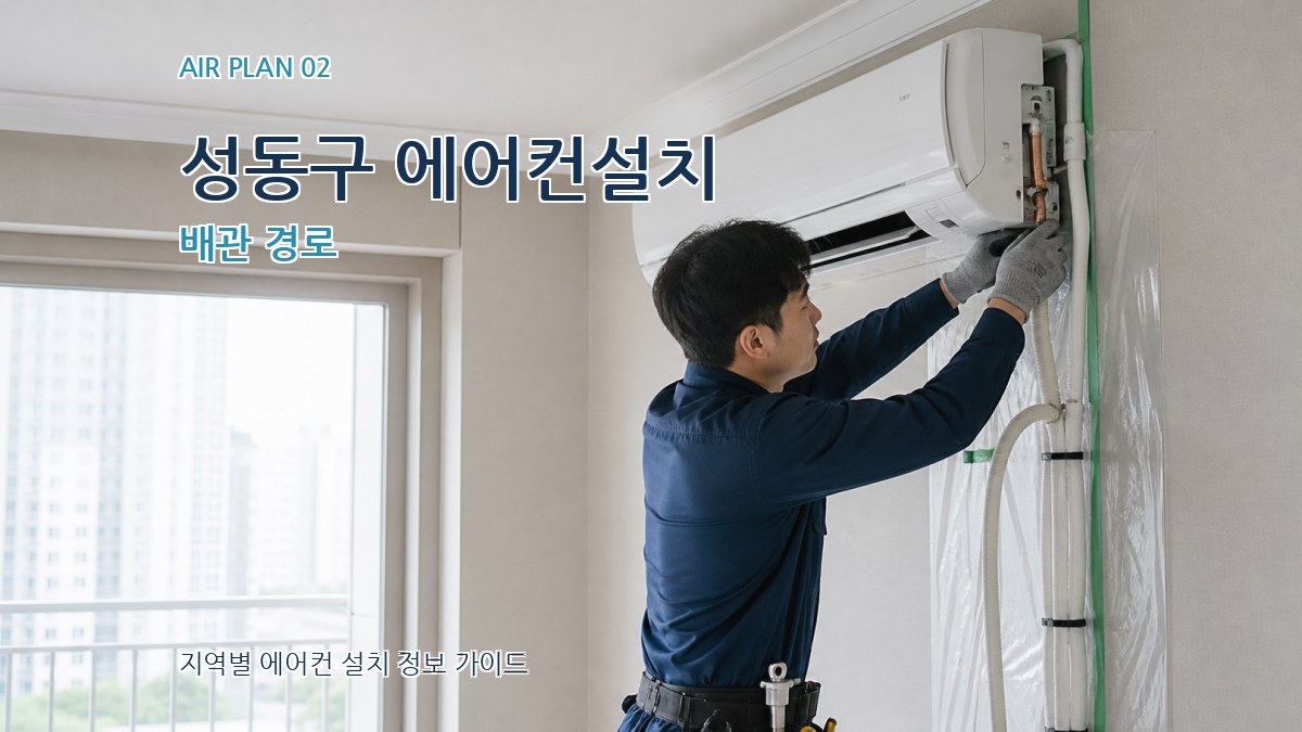 성동구 에어컨설치 배관 경로