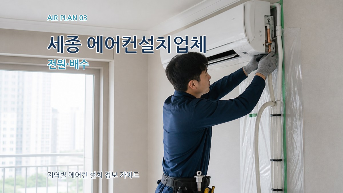 세종 에어컨설치업체 전원·배수