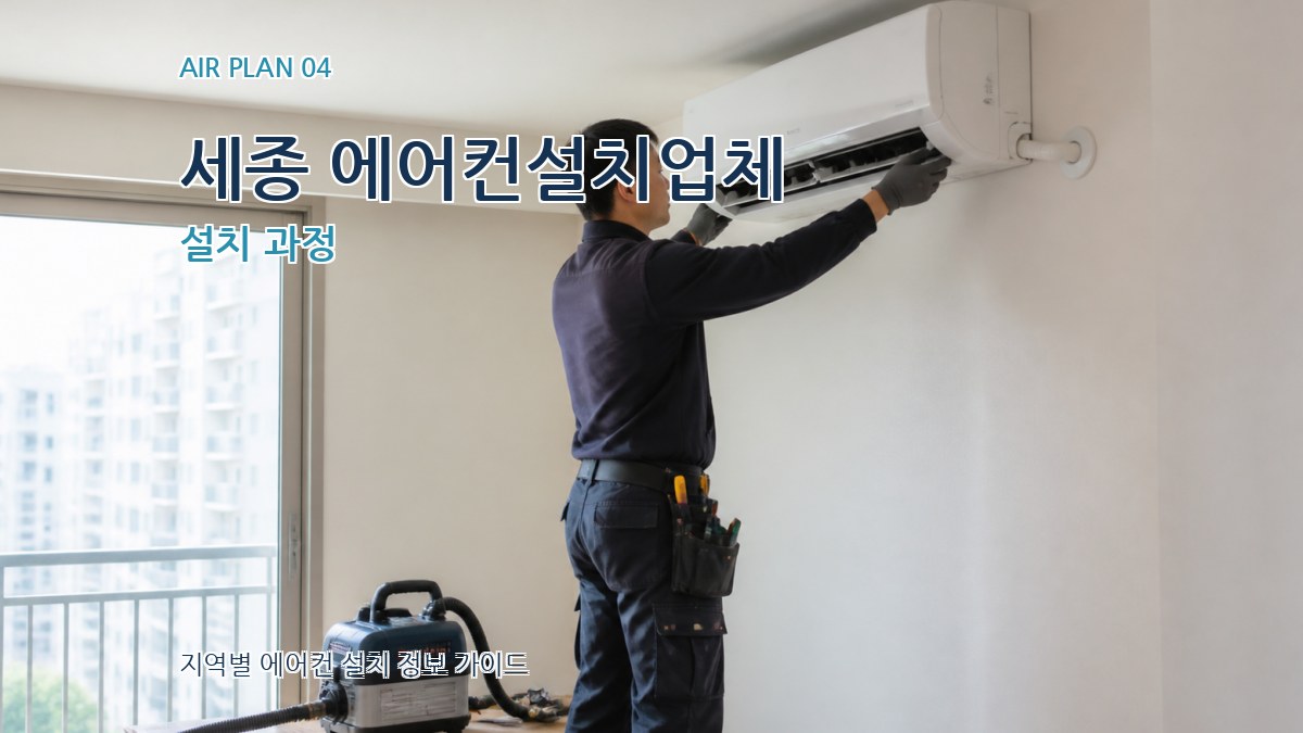 세종 에어컨설치업체 설치 과정